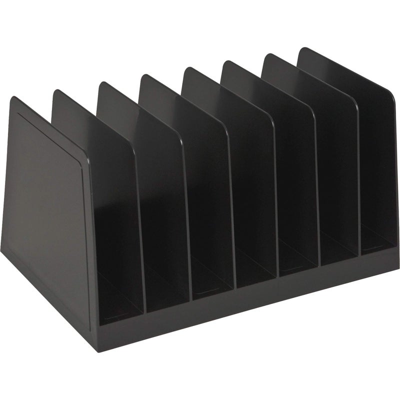 Manaloom Desktop File Organizer, Mail Organizer, 7 Compartments Office File Sorter, for Easy access to your files, Invoices, Letters and more - 4.5" Height x 8.8" Width x 5.5" Depth - Black, Eco-Friendly - Image 1